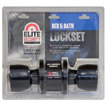 Elite Security Privacy Ball Knob, Oil Rubbed Bronze