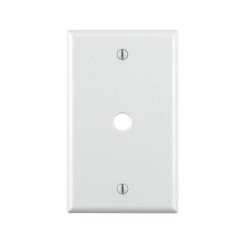 Wall Plate, Telephone or Cable - 1 Gang, White