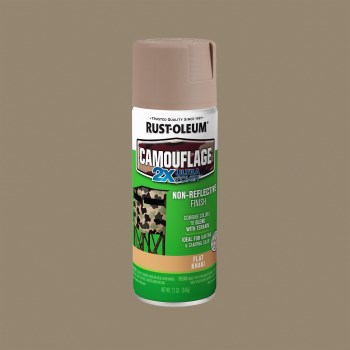 Camouflage 2X Spray Paint, Khaki - 12 oz