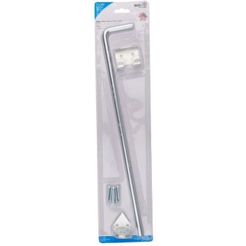 Adjustable Throw Cane Bolt, Zinc ~ 1/2" x 18"  