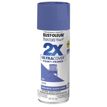Painter's Touch 2X Spray Paint, Satin Iris - 12 oz