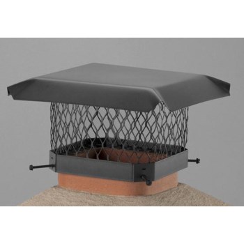 Chimney Cap, Galvanized Black 13 x 18 inch