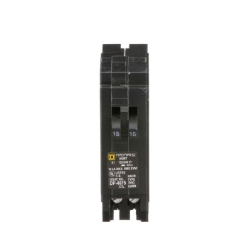 Square D Homeline Tandem Breaker - 15/15 Amp