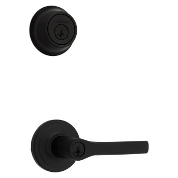 Kwikset Henley Entry Lever + Deadbolt Combo, Matte Black