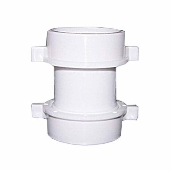 Larsen PVC Slip Joint Drain Coupling, White - 1-1/2"