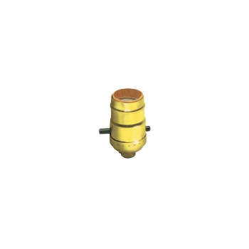 Push Button Socket - 660 Watt, Polished Gilt