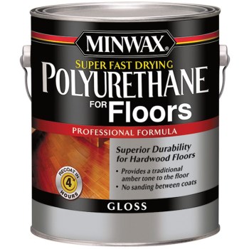 Minwax 13020 Super Fast-Drying Polyurethane for Floors,  Gloss ~ 1 Gal 