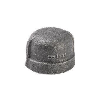 Pipe Cap, Black - 3/8"