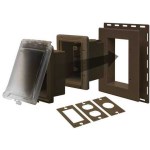 TayMac Outdoor Recessed Wall Outlet Enclosure, Bronze - 1 Gang