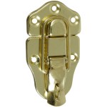 Draw Latch w/Lockable Eye, Brass Finish ~ 3.65" L x 1.76" W 