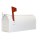 Standard Post Mount Steel Mailbox, White
