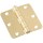  Round Corne Removable Pin Door Hinge,  Satin Brass ~ 4"