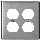 2 Duplex Plate, Standard Size - Stainless Steel
