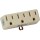 Grounded Adapter, 3 Outlets ~ 15 Amp, Ivory