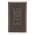 GFCI Outlet, Self Test - 15 Amp, Brown