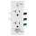 Decora Lever Edge Outlet, White - 20 Amp