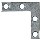 Flat Corner Brace,  Zinc Plated ~  4" x 3/4"
