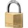 Master Lock Solid Brass Padlock, Keyed Alike - 1-9/16", 4pk