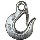Zinc plated Eye Slip Hook /Ltc, 3247bc 5 / 16 inches