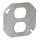 Flat Octagon Duplex Cover, 4"