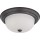 Satco Nuvo 2-Light Flush Mount, Bronze - 13"