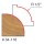 Rounding Over Router Bit - 1/2" Radius, 1/4" Shank