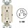 GFCI Outlet, Tamper Resistant - 15 Amp, Light Almond
