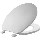 Toilet Seat - Plastic/Elongated/White