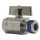 1/4-Turn Ball Valve Straight Stop - 1/2" IP x 3/8" OD x 1/4" T