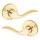 Kwikset Tustin Half Dummy Lever, Polished Brass - Left Hand