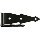 Ornamental Screw Hook/Strap Hinge, Black ~ 7" 
