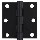 Square Corner Door Hinge, Black ~ 3 x 3 "