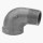 Black Malleable Iron 90 Degree Street Elbow - 3/4"
