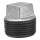 Square Head Plug, Galvanized Steel - 1"