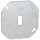 Flat Octagon Box Cover, Switch 4 inch