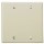 2-Gang Blank Plate - Double, Ivory