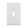 Single Switch Plate - Midsize Toggle, White