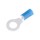 Vinyl Ring Terminal, Blue 16-14 AWG - #12-1/4" Stud, 17pk