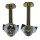 Closet Bolts with Nuts and Washers, Brass Plated - 1/4" x 2-1/4"