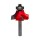 Rounding Over Router Bit - 3/8" Radius, 1/4" Shank