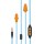 Guardian Plus  Earplug/Earbud Hybrid, Blue & Orange  ~ 54" Cord