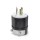 Nylon Lock Plug, Industrial - 30 Amp, Black/White