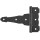 Ornamental/Reversible T Hinge, Black ~ 4"