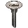 Kwikset Key Blank, Nickel Plated 6-Pin, Large Oval Bow