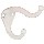 Coat & Hat Hook,  White Finish ~  Set of 2 