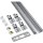 By-Pass Door Hardware Kit, Galvanized Finish ~ 48" 