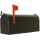 Standard Post Mount Steel Mailbox, Black