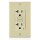 GFCI Outlet, Self-Test - 20 Amp, Ivory