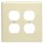 2-Gang Duplex Receptacle Wall Plate - Ivory