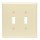 Double Toggle Switch Wall Plate, Oversized - Ivory